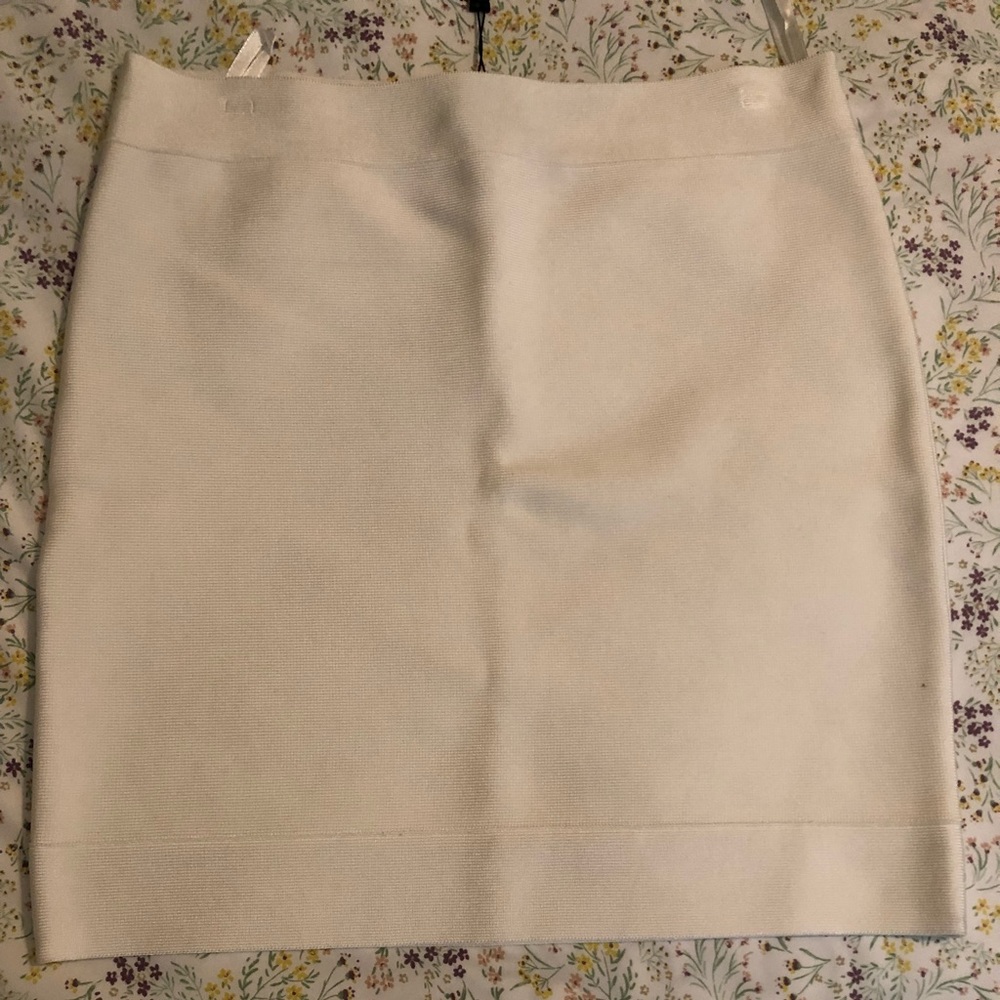 White BCBG bandage skirt